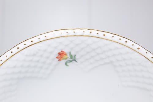 Bing & Grondahl B&G Denmark Saxon Flower Hand Painted Porcelain Tray Platter - Thumbnail 6