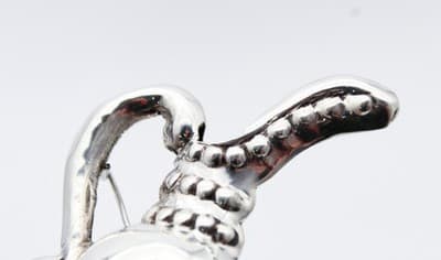 Vintage Mexico Sterling Silver 925 Fancy Pitcher Posey Holder Pin Brooch - Thumbnail 5