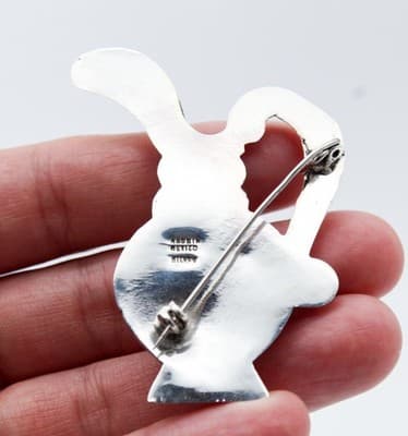 Vintage Mexico Sterling Silver 925 Fancy Pitcher Posey Holder Pin Brooch - Thumbnail 6