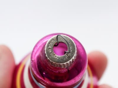 Shiny Brite Pink Stencil Striped Multicolor Bell Glass Christmas Ornament - Thumbnail 5