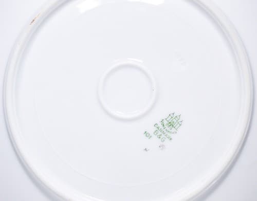 Bing & Grondahl B&G Denmark Saxon Flower Hand Painted Porcelain Tray Platter - Thumbnail 8