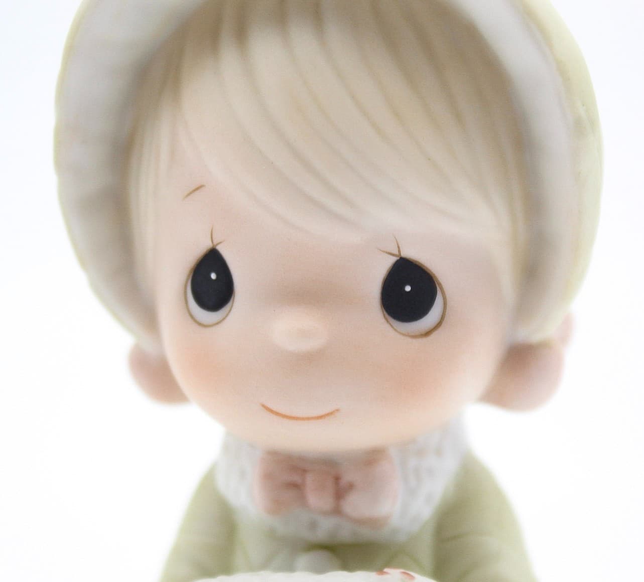 Precious Moments Wishing You A Cozy Christmas Enesco Porcelain Figurine 1986 - Thumbnail 5
