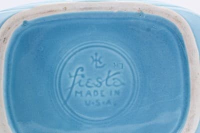 Fiesta Made In USA Vintage Fiestaware Turquoise Large Disc Water Pitcher Ceramic - Thumbnail 4