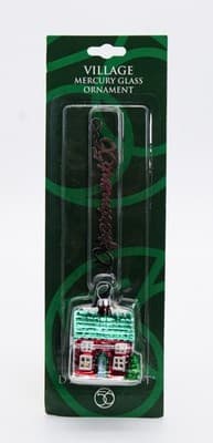 Vintage DEPARTMENT 56 Mercury Glass Cottage Christmas Ornament NIB - Thumbnail 5