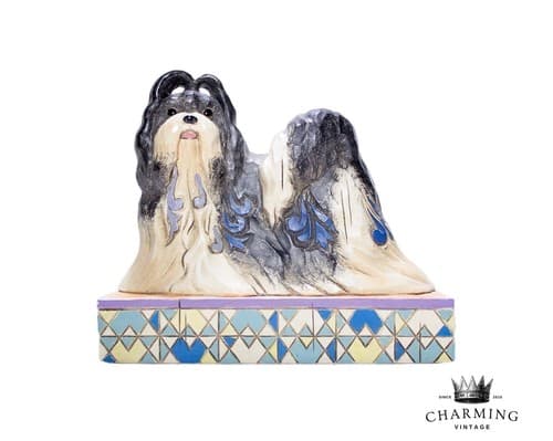 Vintage JIM SHORE Heartwood Creek "Ming" Shih Tzu Dog Figure Sculpture - Image 1