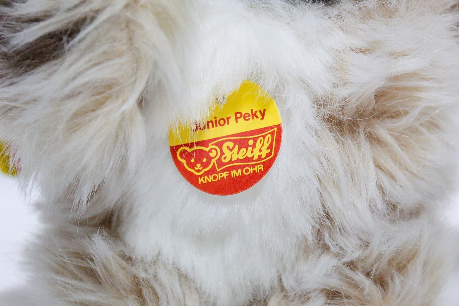 STEIFF "Junior Peky" Authentic Vintage Button In Ear & Tag 2890/22 Dog Plush - Thumbnail 4
