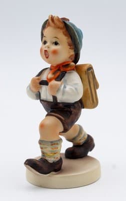 Hummel Goebel School Boy West Germany Vintage Porcelain Figurine TMK5 - Thumbnail 5