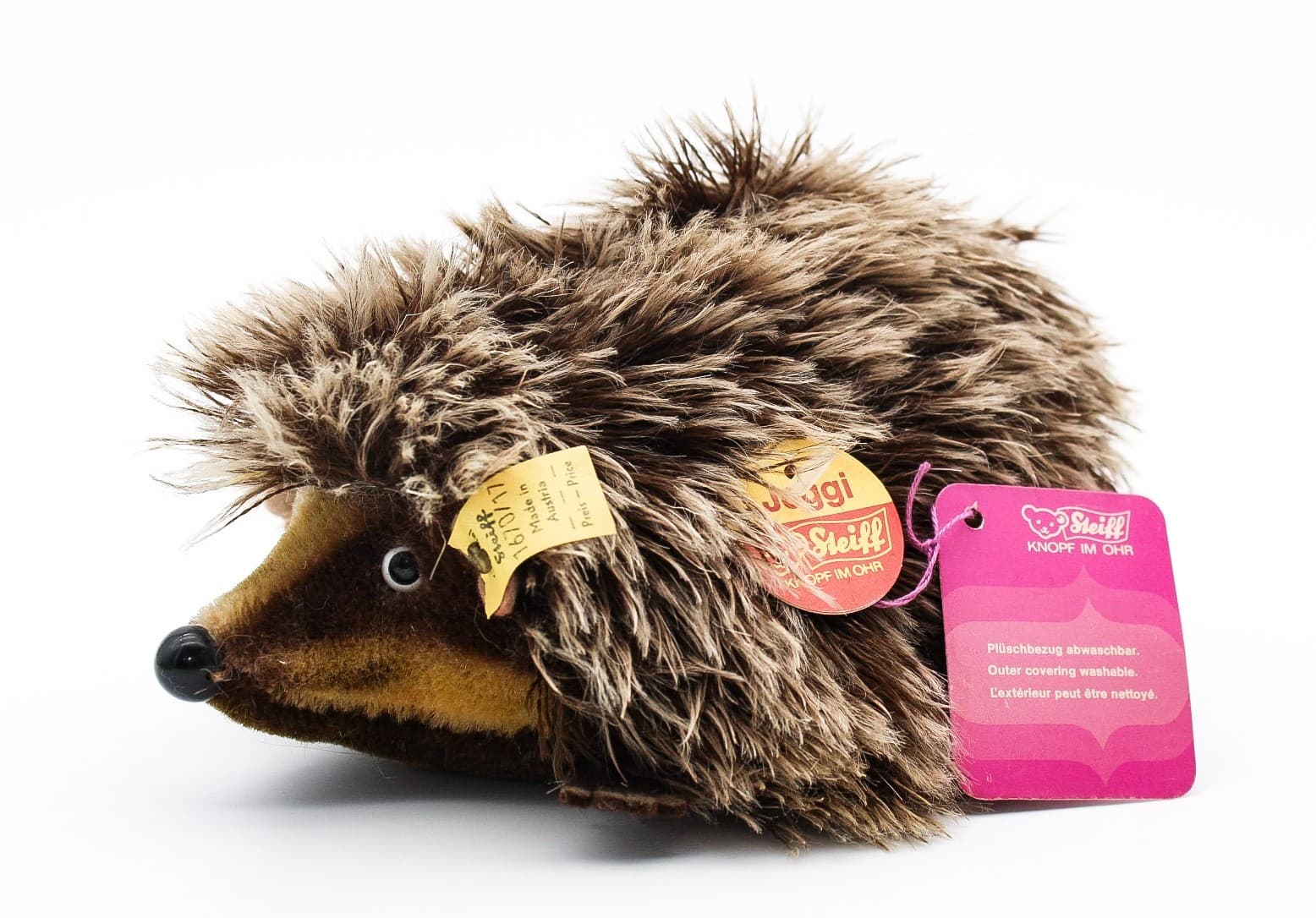 Steiff Vintage Germany Joggi Hedgehog Mohair Stuff Animal Plush With Tags New 7" - Thumbnail 11