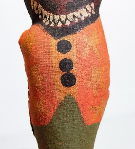 Vintage Primitive Folk Ark Halloween Cats Hand Painted Stuffed Dolls OOAK - Thumbnail 3