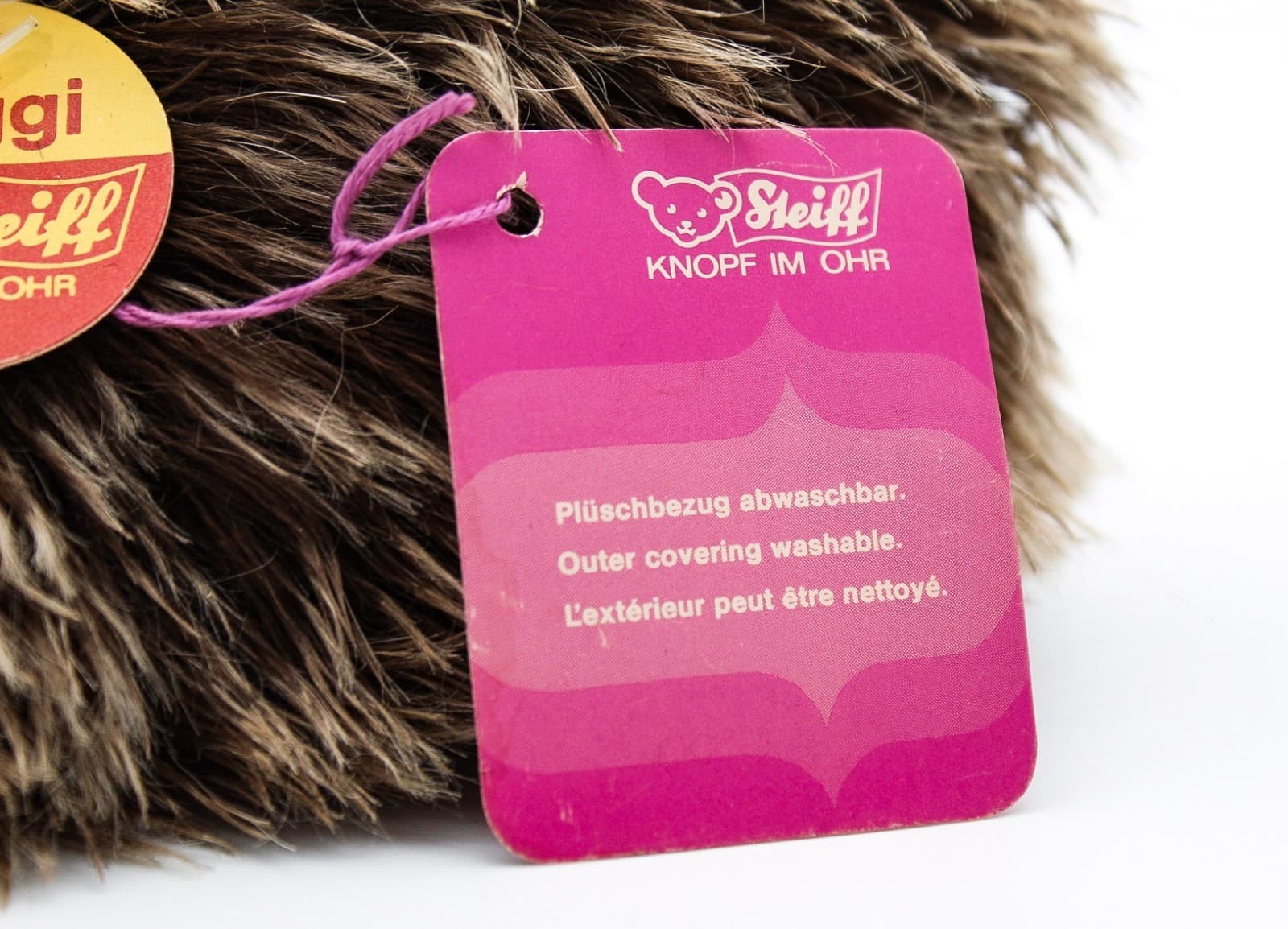 Steiff Vintage Germany Joggi Hedgehog Mohair Stuff Animal Plush With Tags New 7" - Thumbnail 9