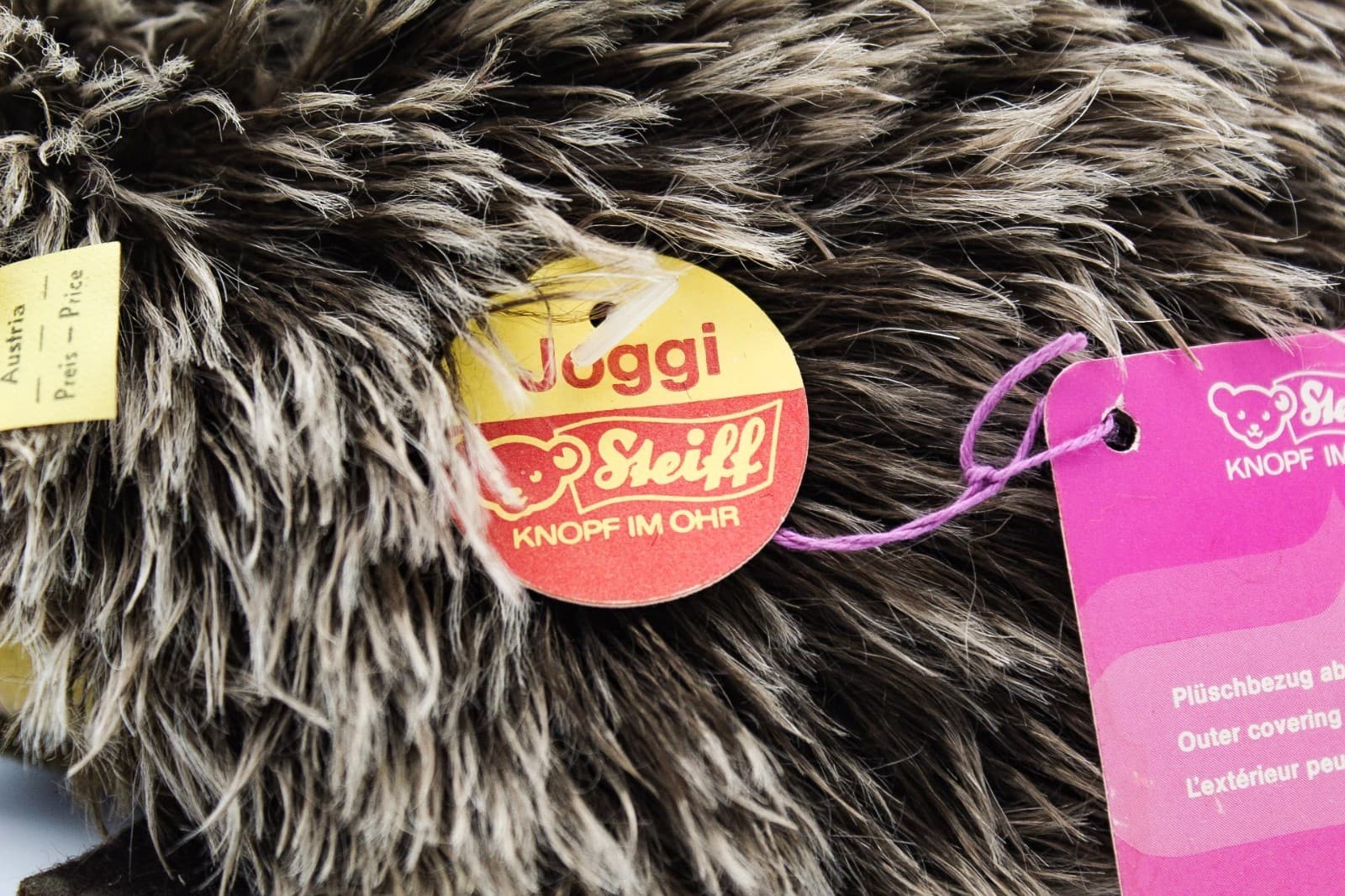 Steiff Vintage Germany Joggi Hedgehog Mohair Stuff Animal Plush With Tags New 7" - Thumbnail 10