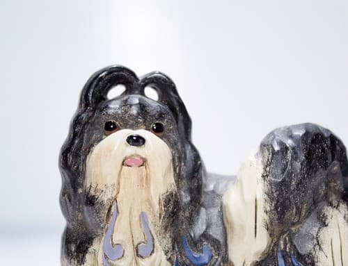 Vintage JIM SHORE Heartwood Creek "Ming" Shih Tzu Dog Figure Sculpture - Thumbnail 2