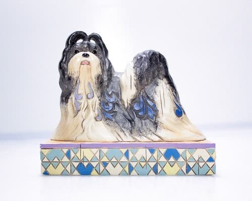 Vintage JIM SHORE Heartwood Creek "Ming" Shih Tzu Dog Figure Sculpture - Thumbnail 5