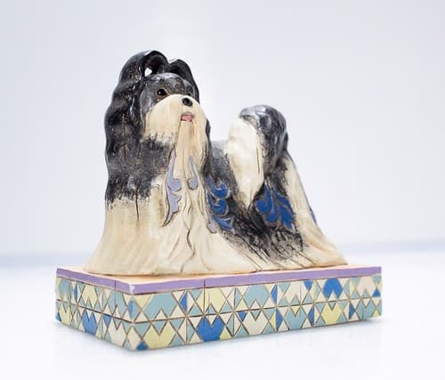 Vintage JIM SHORE Heartwood Creek "Ming" Shih Tzu Dog Figure Sculpture - Thumbnail 4