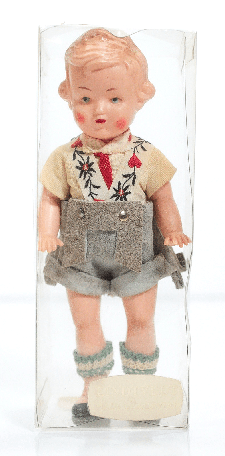 Vintage LINDTVEDT MAde In Norway Handmade Boy Doy In Original Box - Thumbnail 7