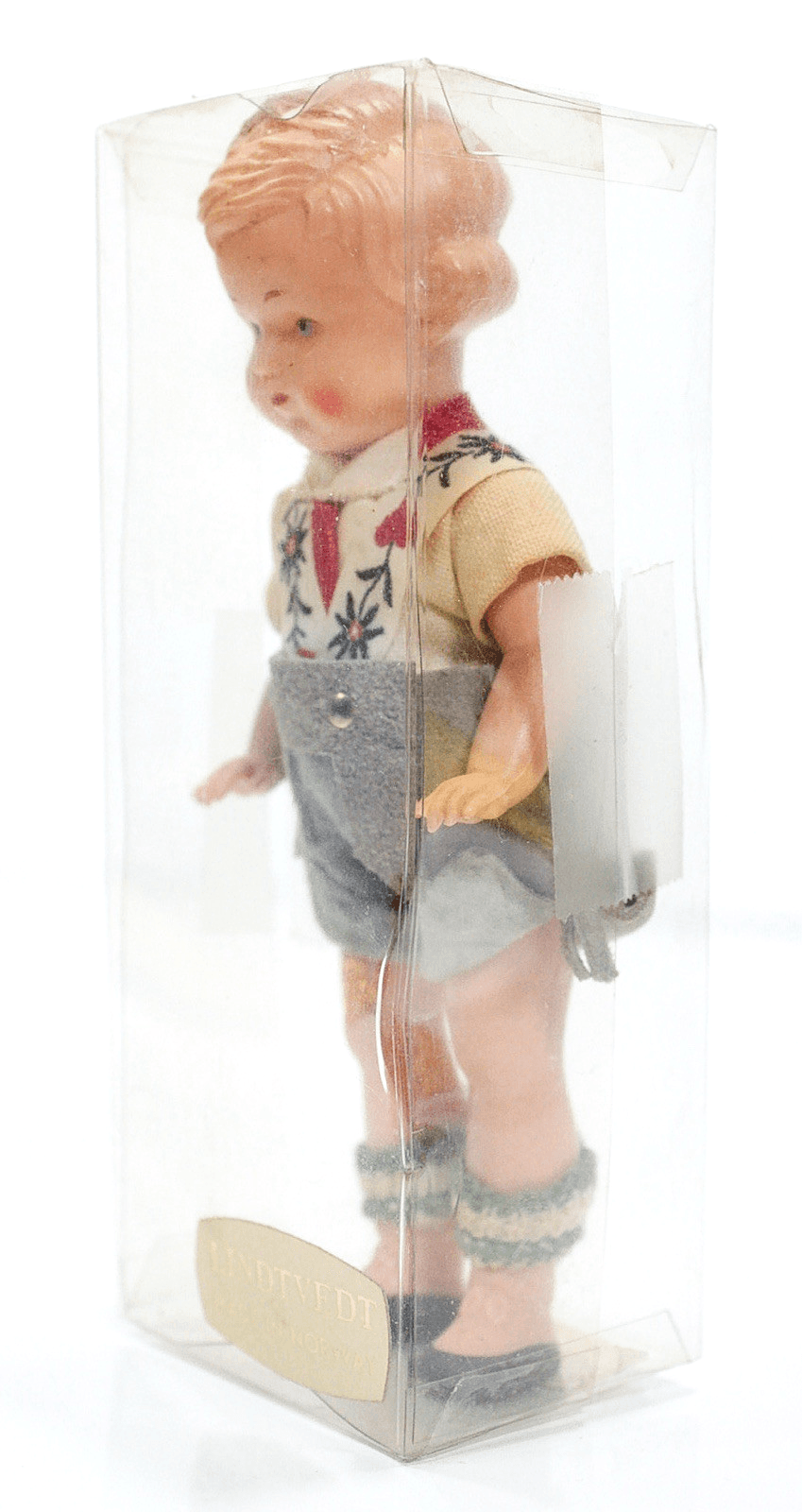 Vintage LINDTVEDT MAde In Norway Handmade Boy Doy In Original Box - Thumbnail 5