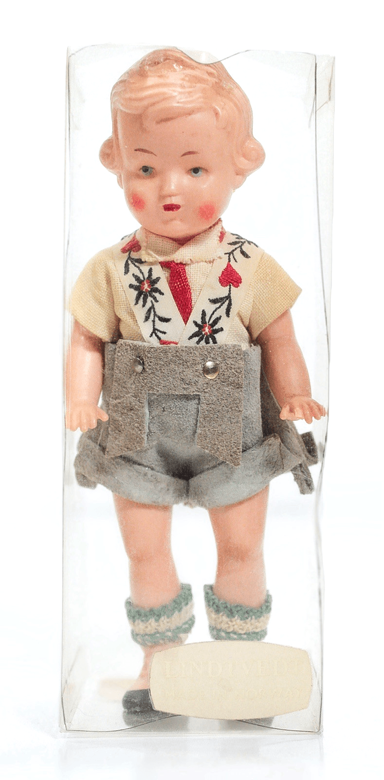 Vintage LINDTVEDT MAde In Norway Handmade Boy Doy In Original Box