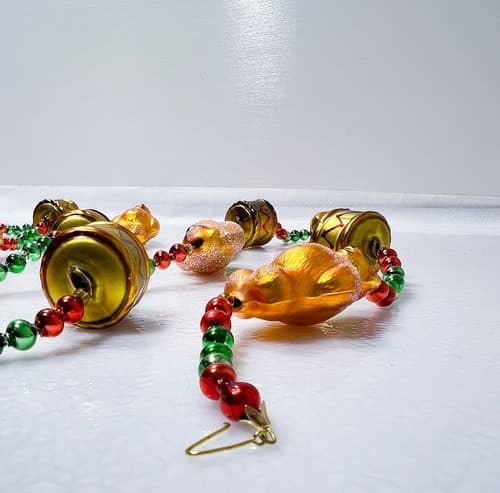 CHRISTOPHER RADKO Rare Teddy Bear Drum Tree Garland Strand 71" - Thumbnail 4