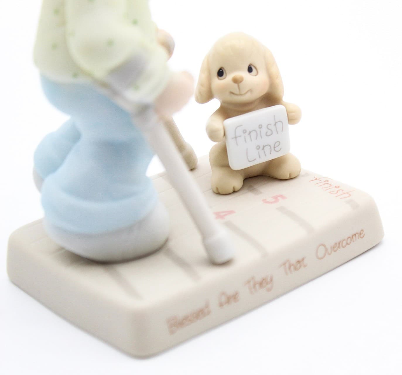 Precious Moments Blessed Are They That Overcome Enesco Porcelain Figurine 1987 - Thumbnail 2