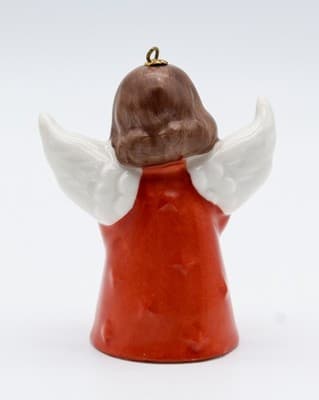 Hummel Goebel 1978 Red Angel Bell Germany Porcelain Christmas Ornament TMK 5 - Thumbnail 5