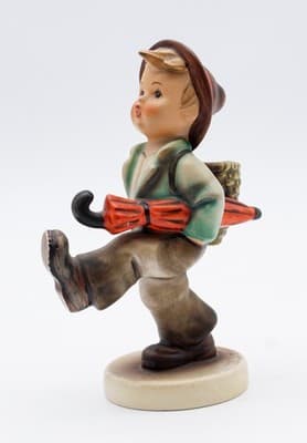 Hummel Goebel Happy Traveler West Germany Vintage Porcelain Figurine TMK3 - Thumbnail 6