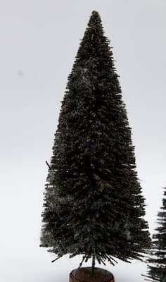 9 Vintage Bottle Brush Trees Christmas Village Wood Base Accessories - Thumbnail 3
