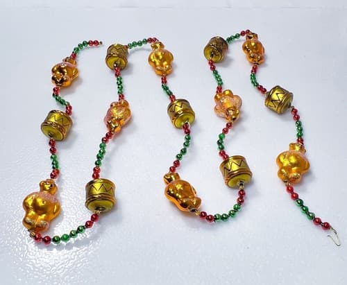 CHRISTOPHER RADKO Rare Teddy Bear Drum Tree Garland Strand 71" - Thumbnail 5