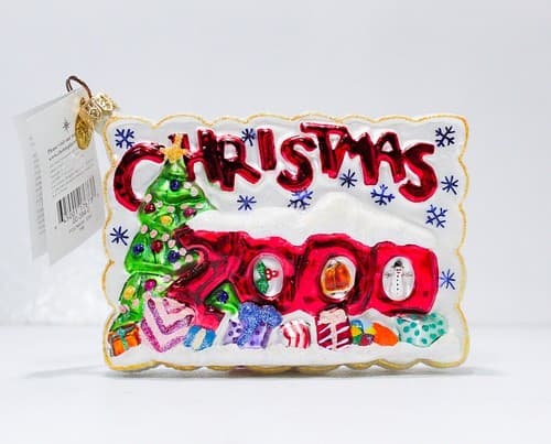 CHRISTOPHER RADKO "Postmark 2000" Hand Blown Fine Glass Hanging Ornament - Thumbnail 9