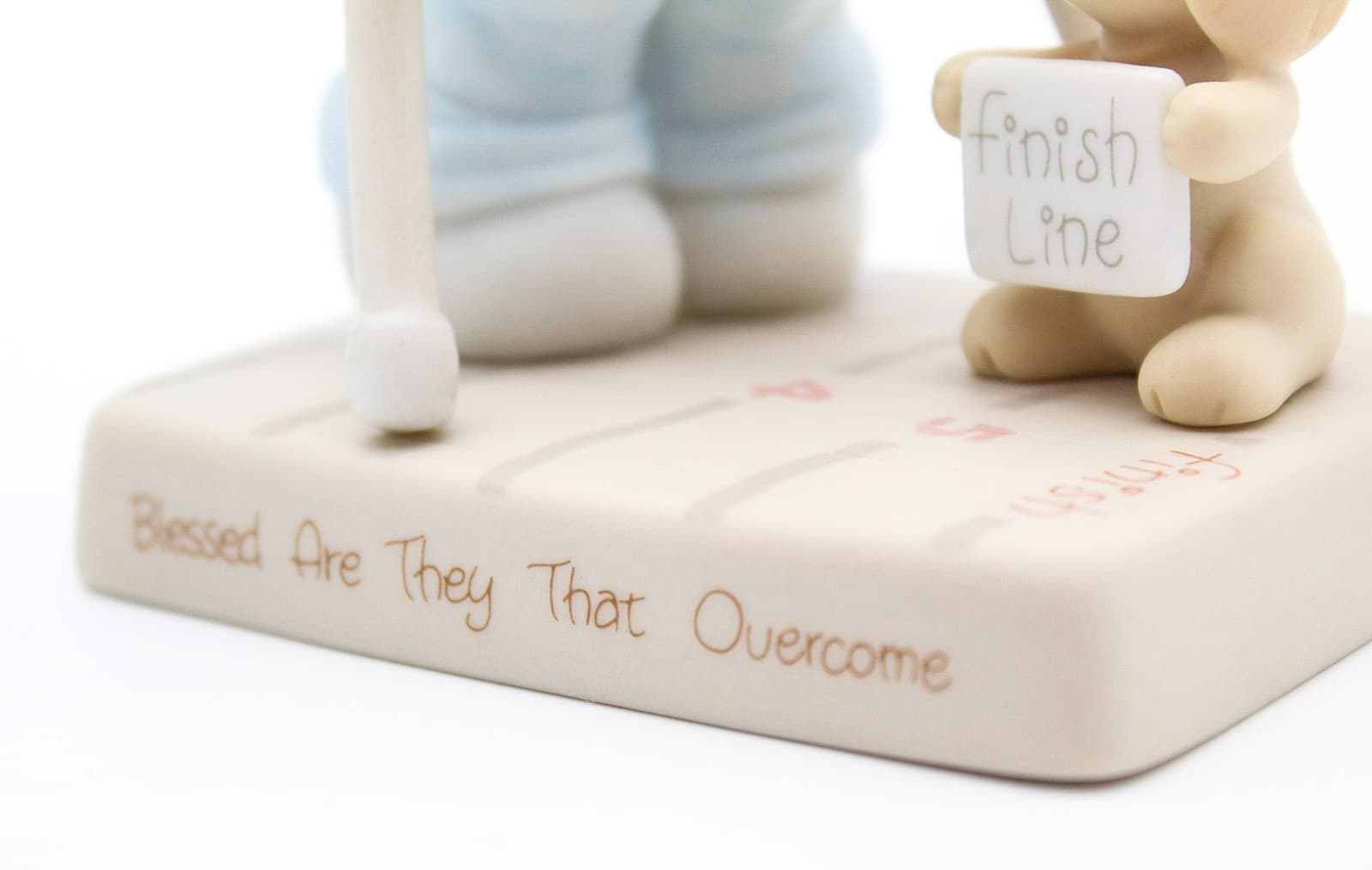 Precious Moments Blessed Are They That Overcome Enesco Porcelain Figurine 1987 - Thumbnail 3