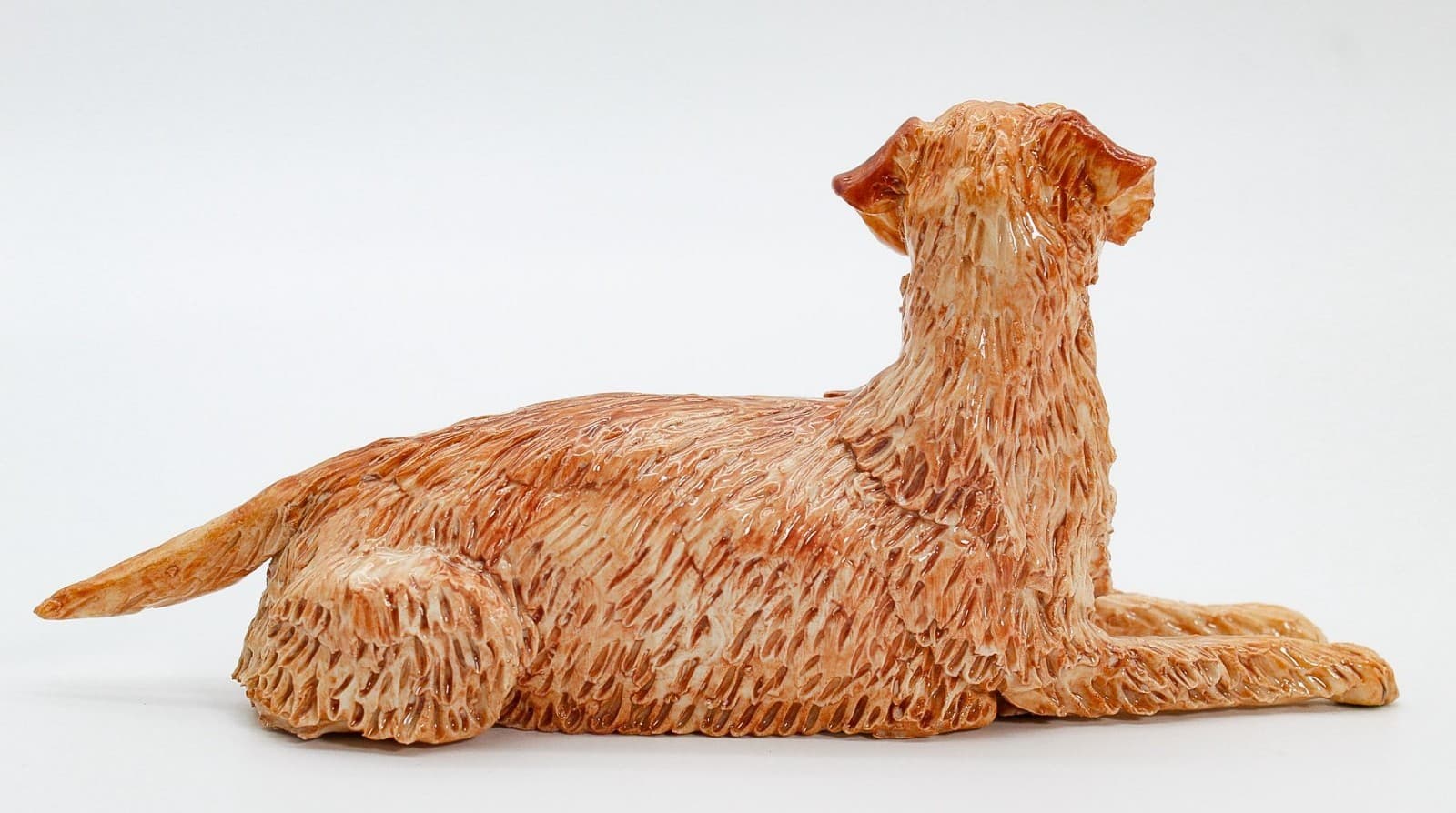 Eve Pearce Handcrafted Wired Hair Dachshund Porcelain Dog Figure Sculpture OOAK - Thumbnail 2
