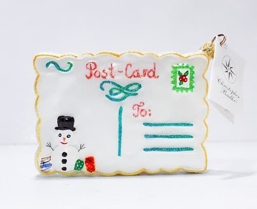 CHRISTOPHER RADKO "Postmark 2000" Hand Blown Fine Glass Hanging Ornament - Thumbnail 6
