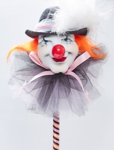 MAROTTE 1986 Murphy Doll Halloween Jester Clown Motif On Stand OOAK Doll - Thumbnail 3