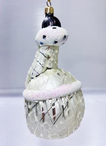 CHRISTOPHER RADKO "Quintessa" Princess White Coat Christmas Glass Ornament - Thumbnail 4