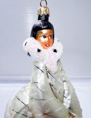 CHRISTOPHER RADKO "Quintessa" Princess White Coat Christmas Glass Ornament - Thumbnail 2