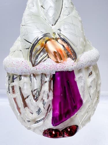 CHRISTOPHER RADKO "Quintessa" Princess White Coat Christmas Glass Ornament - Thumbnail 7