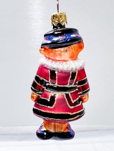 CHRISTOPHER RADKO Little Gems BEEFEATER Bear Glass Christmas Ornament - Thumbnail 3