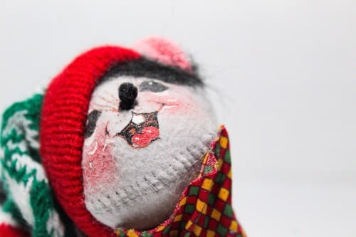 Vintage ANNALEE Mobilitee 1997 "Sledding Mouse" Christmas Felt Doll w/TAG - Thumbnail 5