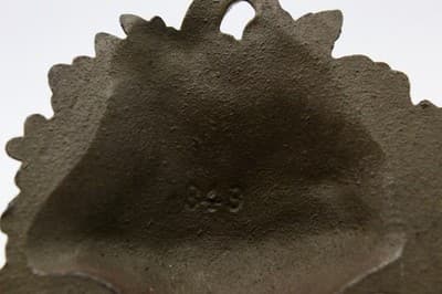 Antique Cast Iron Cold Painted Multicolor Floral Bouquet Small Doorstop - Thumbnail 7