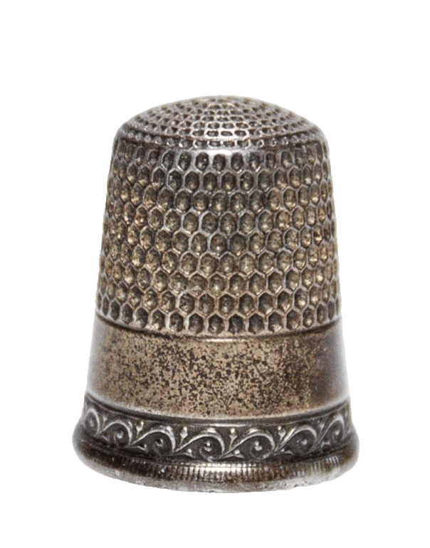 Antique Sterling Hallmarked Size 9 Simon Brothers Ornate Sewing Tool Thimble - Image 1
