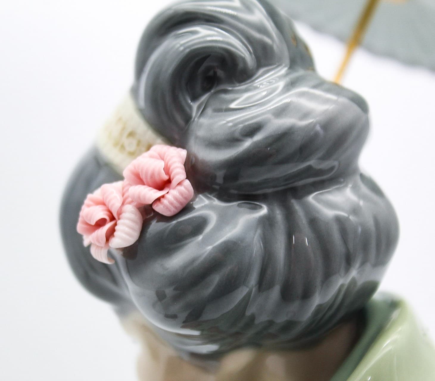 Lladro Japanese With Parasol #4988 Spain Porcelain Figure By Salvador Debon 12" - Thumbnail 5