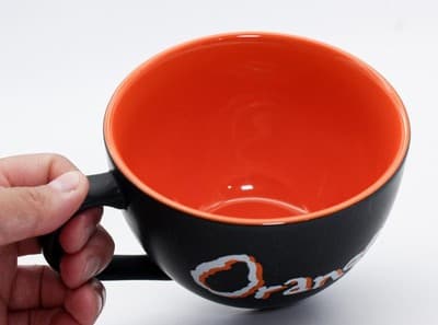 Vintage M&M's World Orange & Black Porcelain Large Mug - Thumbnail 2