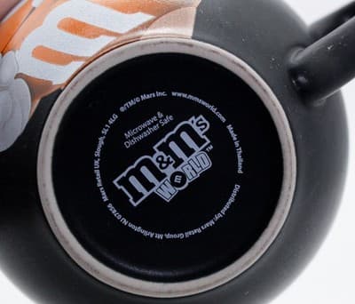 Vintage M&M's World Orange & Black Porcelain Large Mug - Thumbnail 3