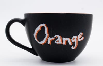 Vintage M&M's World Orange & Black Porcelain Large Mug - Thumbnail 4