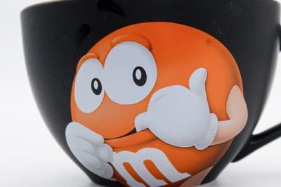 Vintage M&M's World Orange & Black Porcelain Large Mug - Thumbnail 6