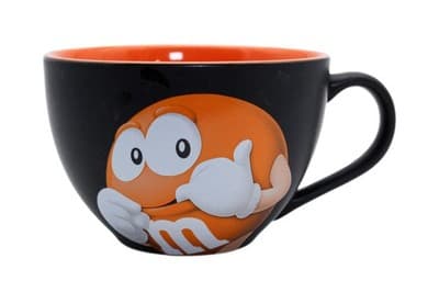 Vintage M&M's World Orange & Black Porcelain Large Mug - Image 1