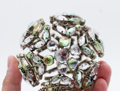 Pier 1 Imports Clear & Green Rhinestone Egg Shaped Jumbo Chritmas Ornament - Thumbnail 7
