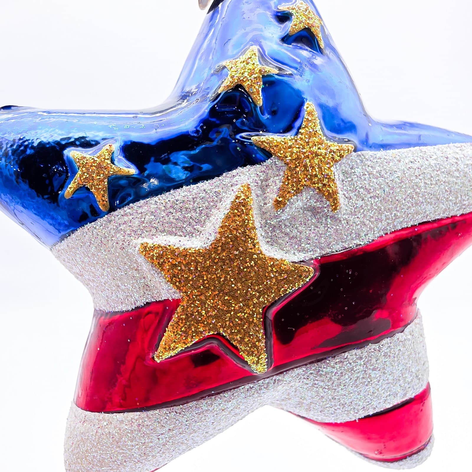 Christopher Radko Freedom Star Blown Glass 2001 Christmas Ornament Vintage - Thumbnail 3