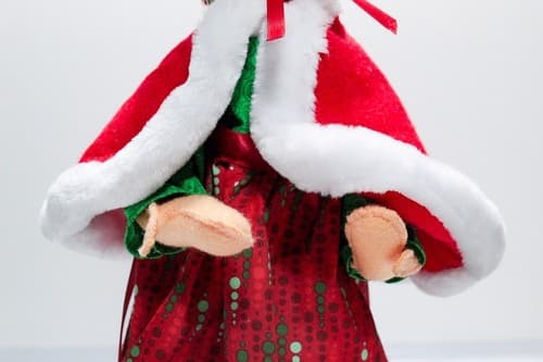 Vintage 2018 ANNALEE Mobilitee FESTIVE MRS. CLAUS Christmas Artisan Doll 13" - Thumbnail 3