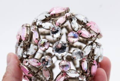 Pier 1 Imports Clear & Pink Rhinestone Egg Shaped Jumbo Chritmas Ornament - Thumbnail 6