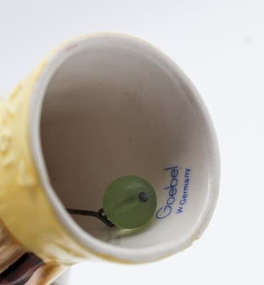 Hummel Goebel 1979 Yellow Angel Bell Germany Porcelain Christmas Ornament TMK5 - Thumbnail 7